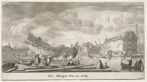 Barcos de Ámsterdam: Lanzamiento de un barco de Reinier Nooms