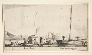 Dos barcos (un Vlodt, una montaña rusa) de Reinier Nooms