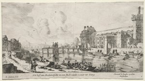 Vistas de París: Vista del Louvre y las Tullerías de Reinier Nooms