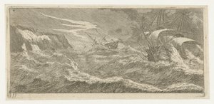 Barcos de vela en una tormenta de mar Varios Embarquements et autre Faicts (título de la serie) Varias embarcaciones y similares (título de la serie) de Reinier Nooms