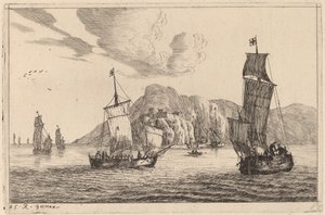 Escena de Puerto con Fondo Montañoso de Reinier Nooms, called Zeeman