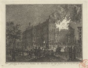 Incendio en el ayuntamiento de Ámsterdam, 1762
Representación del incendio en el ayuntamiento de Ámsterdam, en la noche del 12 al 13 de octubre de 1762 (título en el objeto) de Reinier Vinkeles (I)