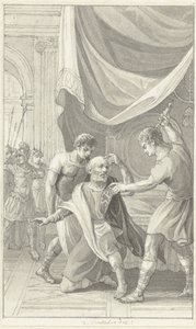 Gordiano, de ochenta años, obligado a asumir el cargo de emperador de Reinier Vinkeles (I)