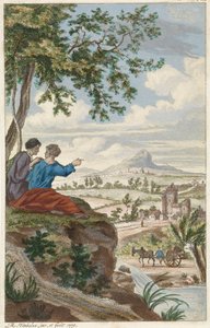 Las figuras se asoman a un paisaje