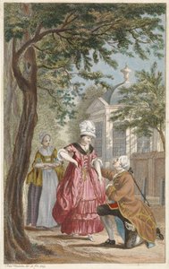 El señor se arrodilla ante la señora de Reinier Vinkeles (I)