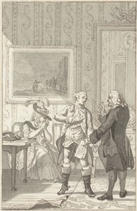 Ilustración para la obra Het Tweegevegt de Jester de Reinier Vinkeles (I)