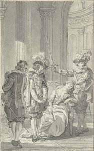 Ilustración para la obra Inés de Castro de Rhijnvis Feith de Reinier Vinkeles (I)
