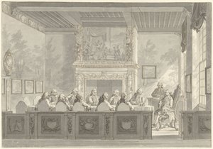 Sede del Príncipe Guillermo V en el Colegio del Almirantazgo en Amsterdam de Reinier Vinkeles (I)