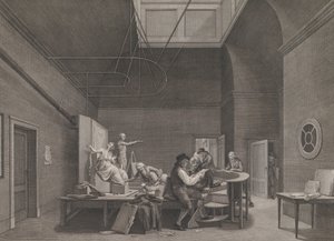 La Academia de Dibujo en la Sociedad Felix Meritis en Ámsterdam, ca. 1800 de Reinier Vinkeles