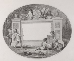 Tarjeta comercial, siglo XIX de Reinier Vinkeles