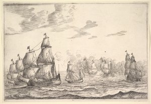 Escena de batalla naval de Reinier Zeeman