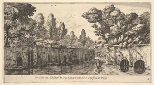El Jardín de M. de Nue Fuera del Suburbio de S. Marceau cerca de París, siglo XVII de Reinier Zeeman