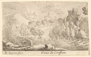 Vista de Conflans, mediados del siglo XVII de Reinier Zeeman