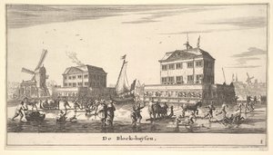 Escena de Invierno en el Blockhouse en Ámsterdam, siglo XVII de Reinier Zeeman