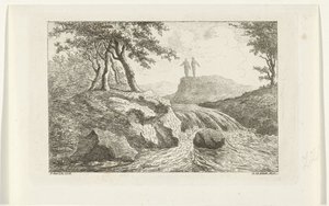 paisaje con cascada