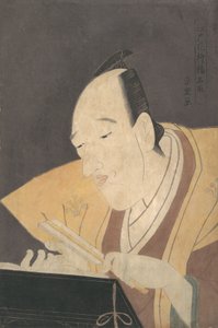 El narrador Jo-ruri Tomimoto Buzendaya, ca. 1795 de Rekisentei Eiri