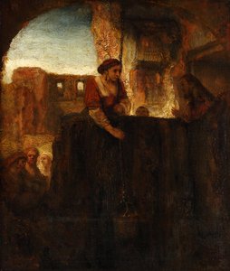 Cristo y la mujer de Samaria en el pozo