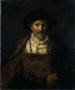Un anciano con traje fantasioso de Rembrandt Harmensz. van Rijn
