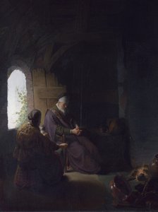 Ana y el ciego Tobit, c.1630 de Rembrandt van Rijn