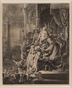 Cristo ante Pilato: Gran placa de Rembrandt van Rijn
