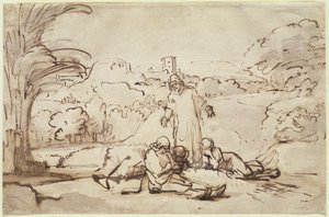 Cristo encuentra a los apóstoles dormidos de Rembrandt van Rijn