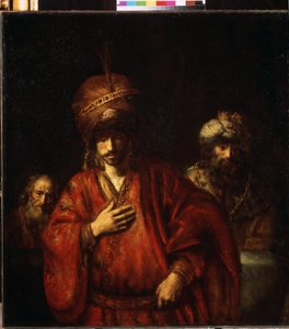 David y Urías, Amán (Amán) Reconoce su destino” “Urías el heteo (o Ourias el heteo) soldado del rey David. Pintura de Harmenszoon van Rijn conocida como Rembrandt (1606-1669)