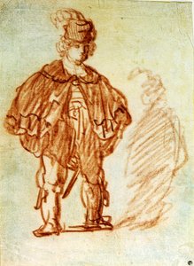 Estudio de actor. Dessin de Harmenszoon van Rijn este Rembrandt (1606-1669) de Rembrandt Harmensz. van Rijn
