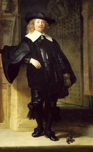 Retrato de cuerpo entero de un hombre de pie de Rembrandt van Rijn