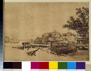 Paisaje, c.1650 de Rembrandt Harmensz. van Rijn