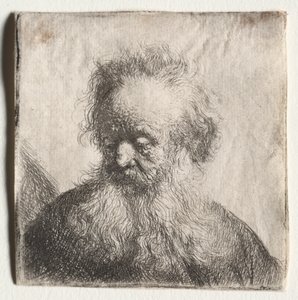 Anciano con barba poblada: Busto de Rembrandt Harmensz. van Rijn