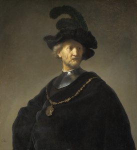 Viejo con una cadena de oro de Rembrandt van Rijn