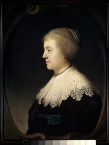 Retrato de mujer (¿Saskia?) de Rembrandt van Rijn