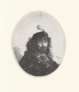 Rembrandt con la espada y la garceta de Rembrandt Harmensz. van Rijn