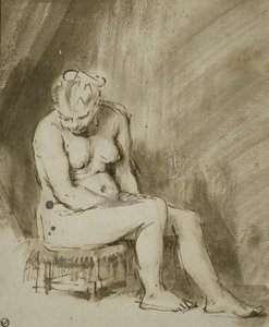 Desnudo femenino sentado