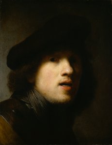 Autorretrato, c.1629 (óleo sobre madera) de Rembrandt Harmensz. van Rijn