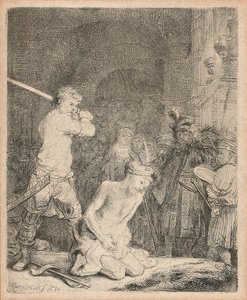 La decapitación de Juan el Bautista, 1640 de Rembrandt van Rijn