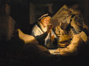 La parábola del rico insensato de Rembrandt Harmensz. van Rijn