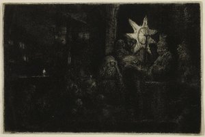 La Estrella de los Reyes: Una pieza nocturna, c.1651 (aguafuerte, punta seca y grabado sobre papel verjurado de marfil)