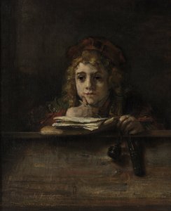 Titus en su escritorio de Rembrandt Harmensz. van Rijn