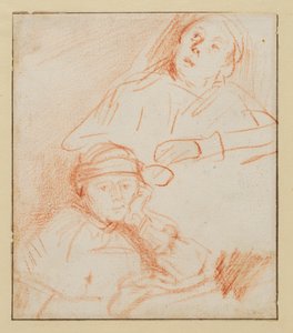 Dos estudios de Saskia, circa 1636 - 1637 de Rembrandt van Rijn