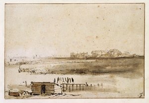 Vista de Houtewaal de Rembrandt van Rijn