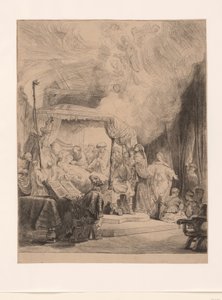 La muerte de la Virgen de Rembrandt van Rijn (signed by artist)