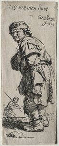 Un campesino gritando: hace mucho frío, 1634 de Rembrandt van Rijn