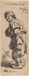 Un campesino gritando: "Hace un frío que pela" de Rembrandt van Rijn