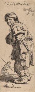 Un campesino gritando: hace mucho frío, 1634 de Rembrandt van Rijn