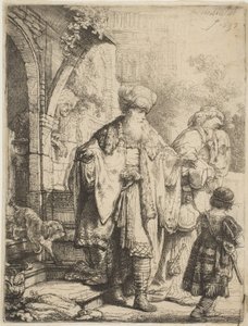 Abraham Expulsando a Agar e Ismael, 1637 de Rembrandt van Rijn