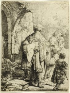 Abraham expulsando a Agar e Ismael de Rembrandt van Rijn