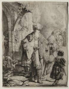 Abraham expulsando a Agar e Ismael, 1637 de Rembrandt van Rijn