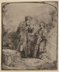 Abraham e Isaac de Rembrandt van Rijn