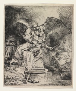 el sacrificio de abraham de Rembrandt van Rijn